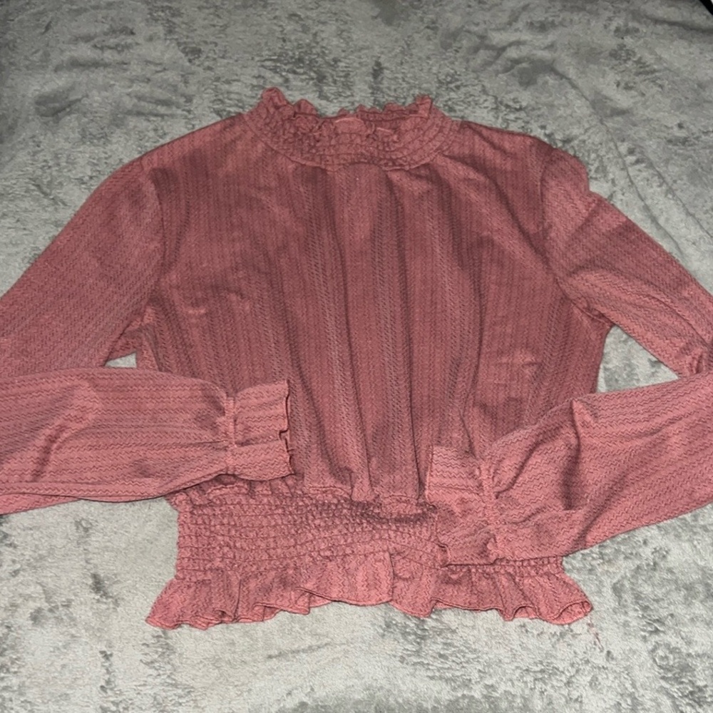 Inspired Hearts Blush Smocked Blouse
